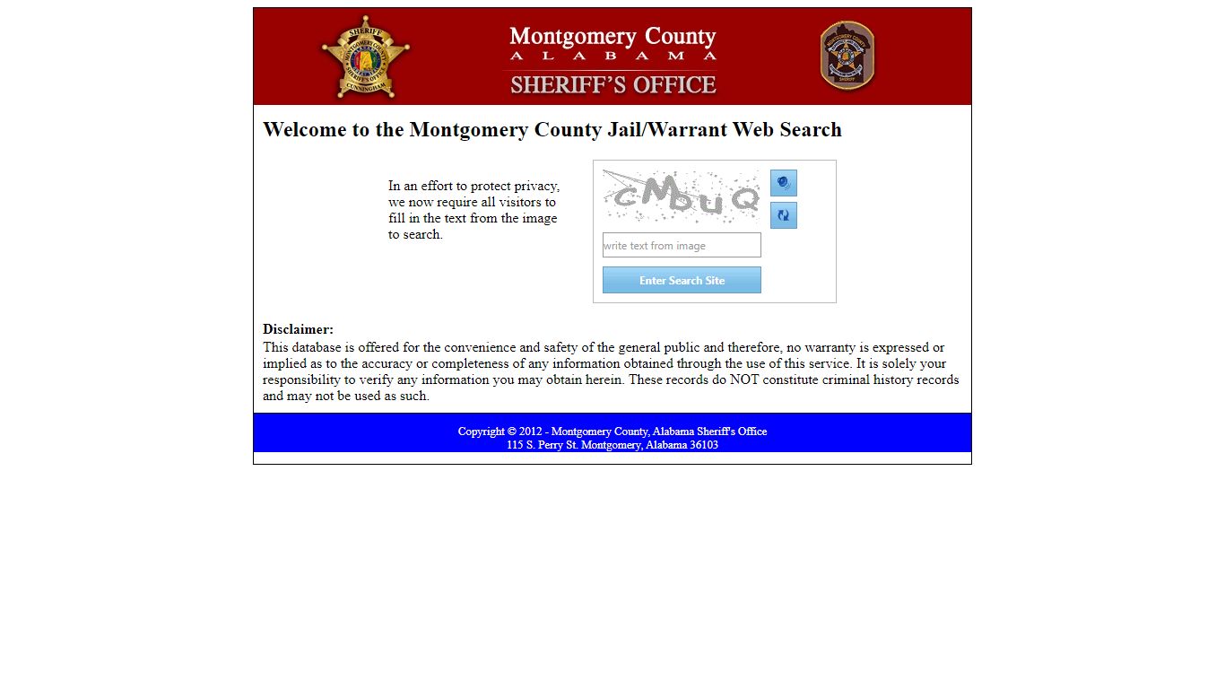 Montgomery County Public Web Search